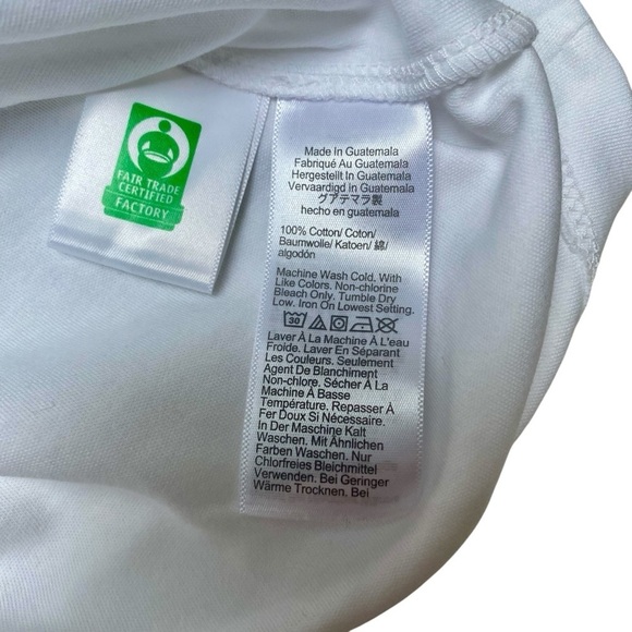 J.Crew Factory White Boatneck Tee Size S | Fair Trade Cotton Elbow Sleeve NWT - Picture 11 of 13